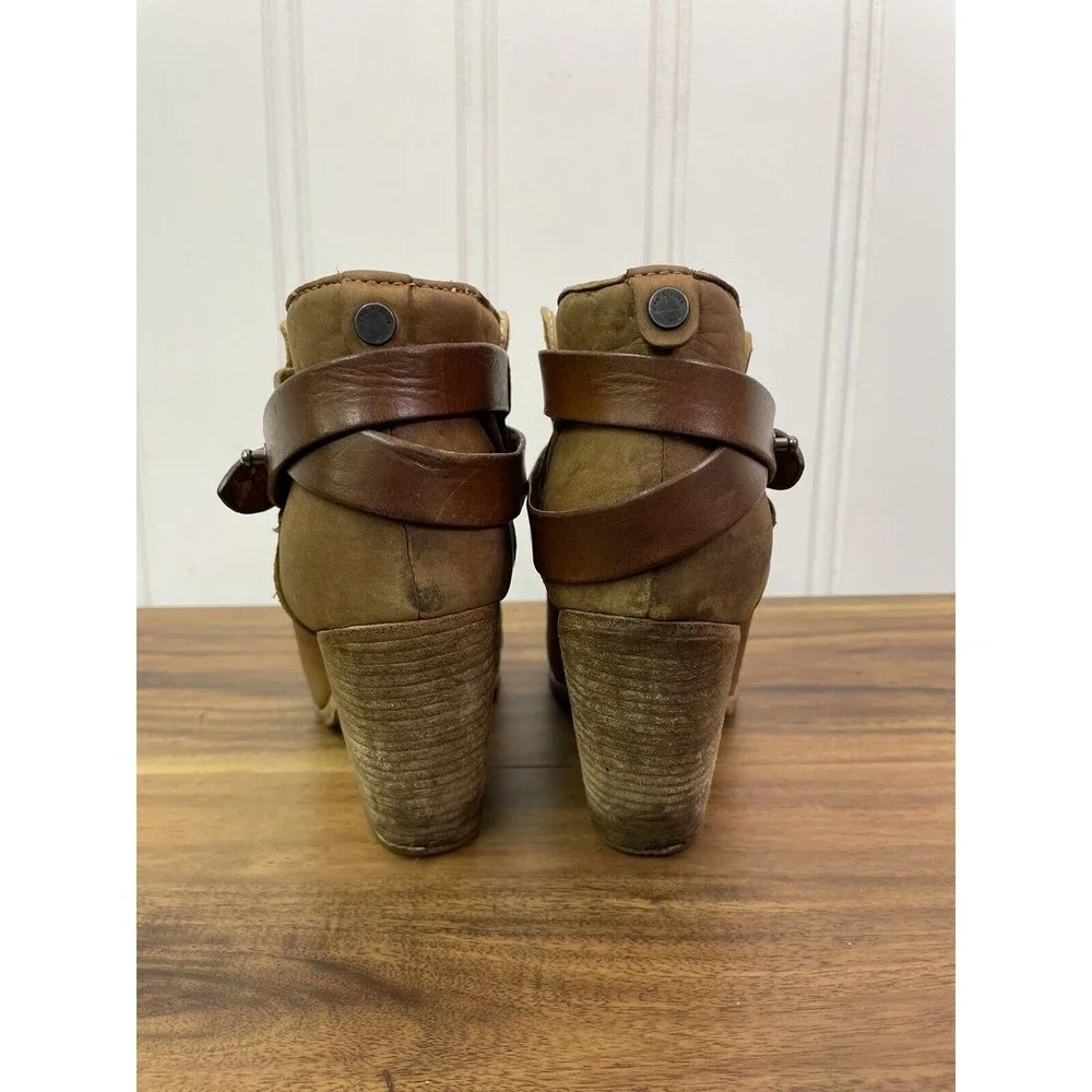 Rag‎ & Bone Women's Brown Suede Leather Heeled Ankle Boots - Size 39